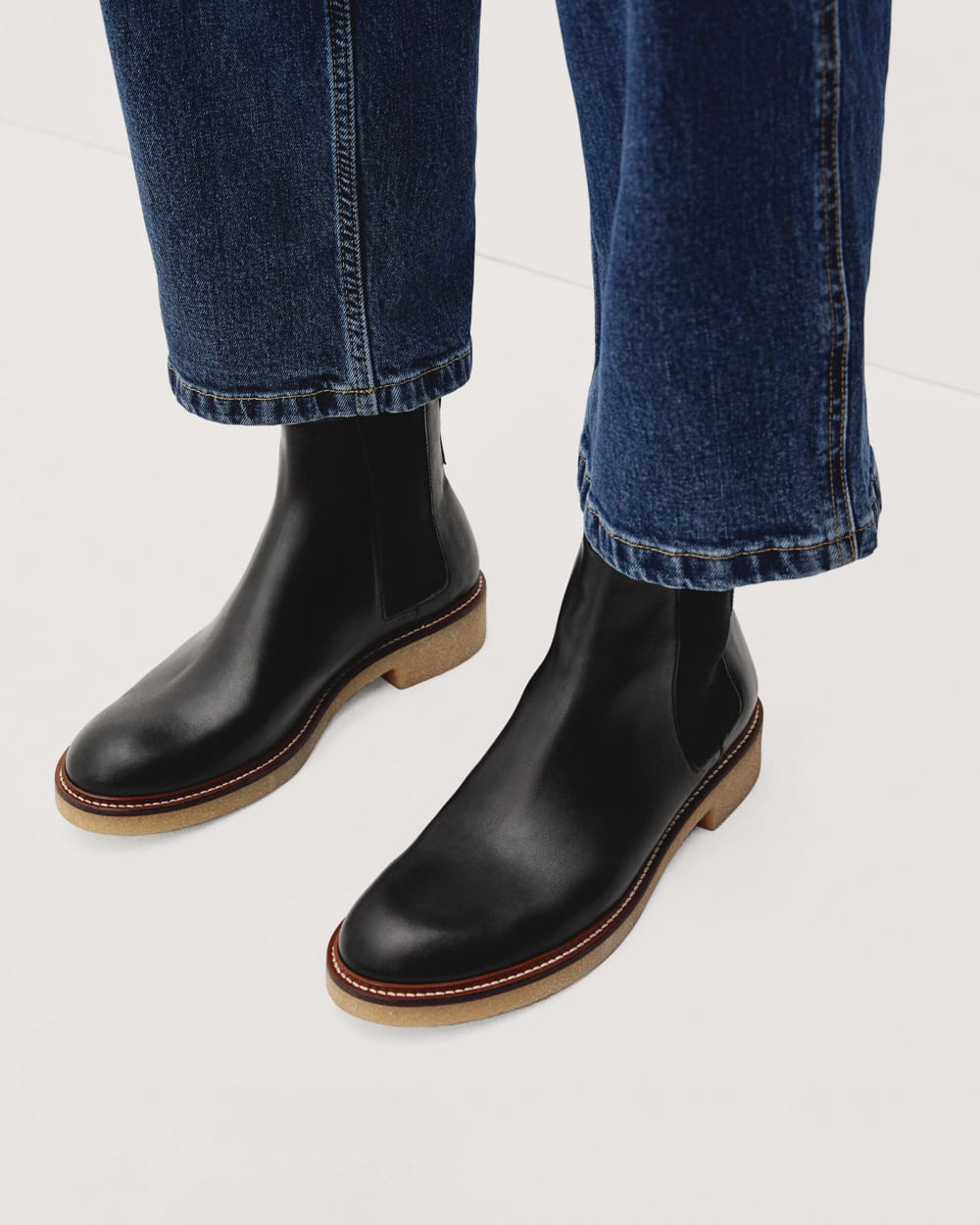 The Chelsea Boot in Black — detail view