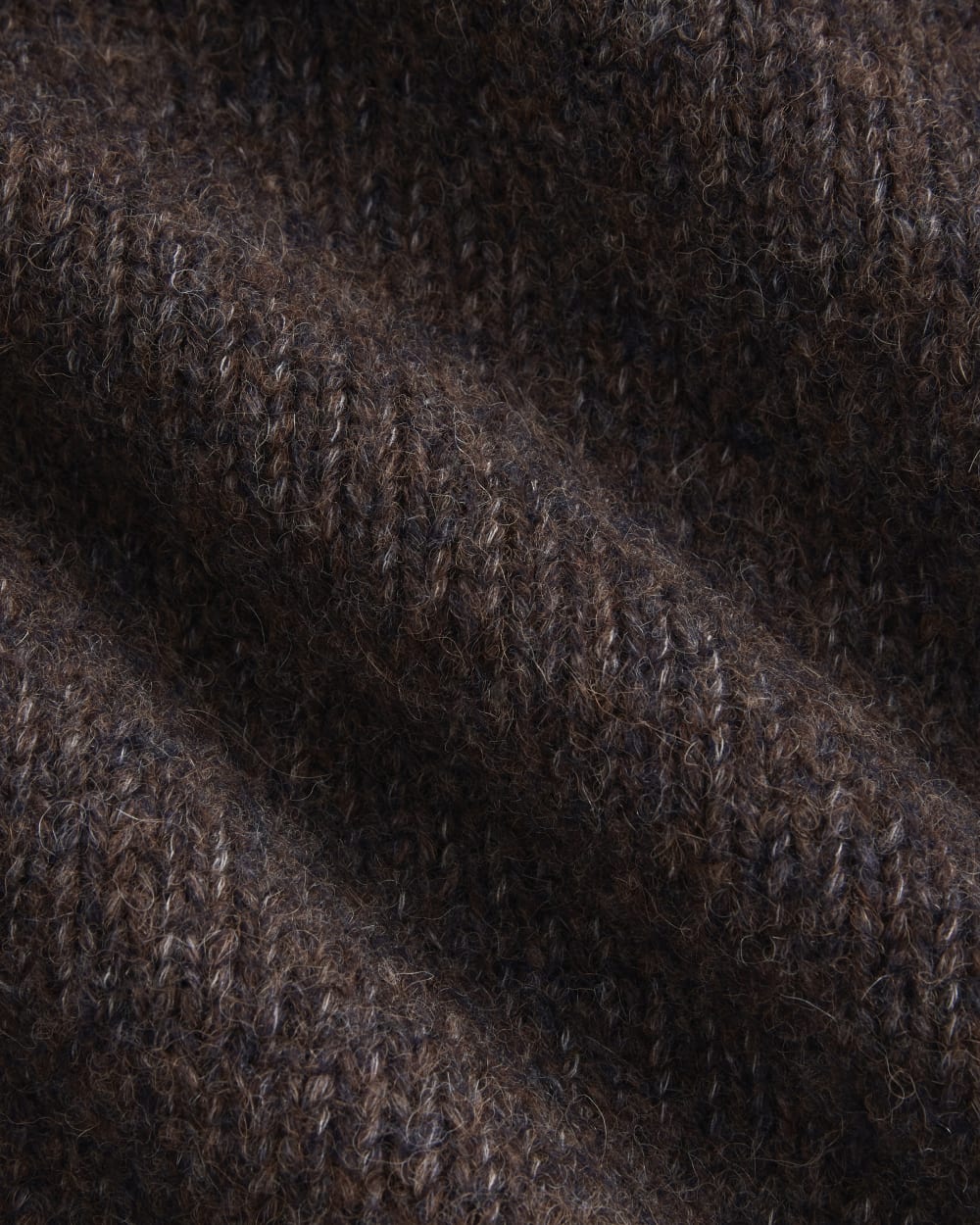 The Cloud Oversized Turtleneck in Heathered Burgundy — detail view