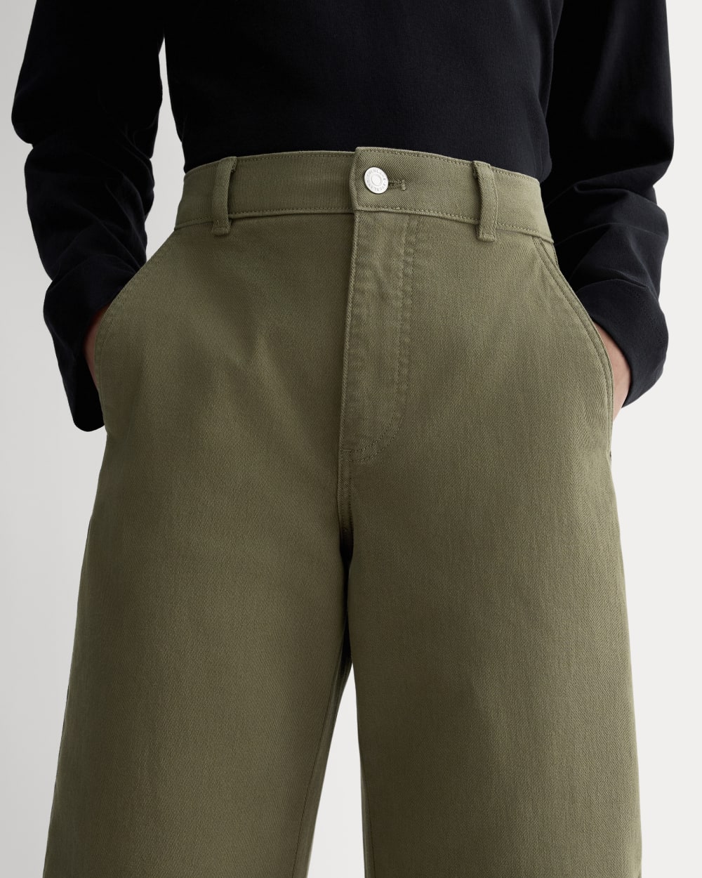 The Utility Wide-Leg Pant in Kalamata — detail view