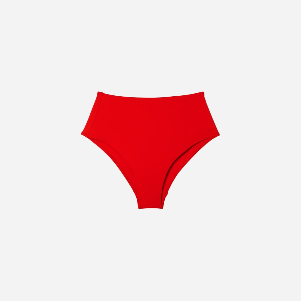 The High-Rise Hipster Bottom in Bright Red — front view
