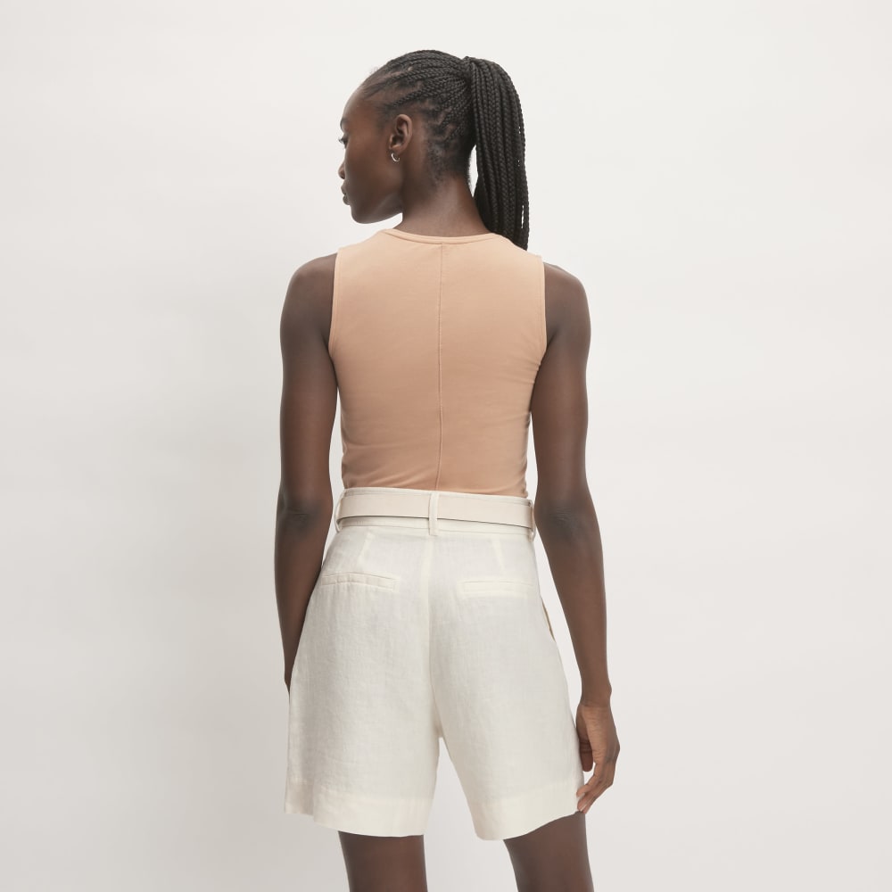 The Supima® Form Tank in Blush Pink — detail view