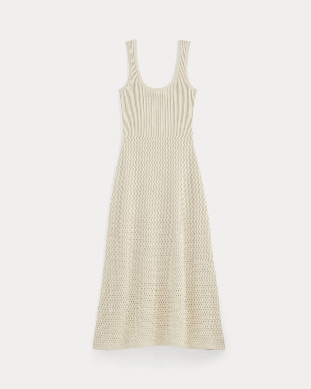 The Crochet Knit Tank Dress in Birch — alternate view