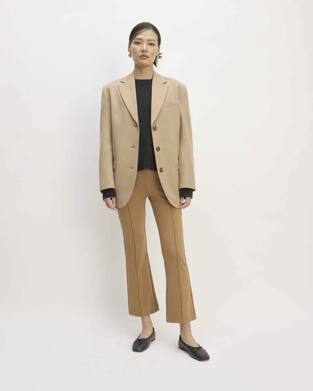 The Dream Kick Flare Pant in Toasted Coconut — front view