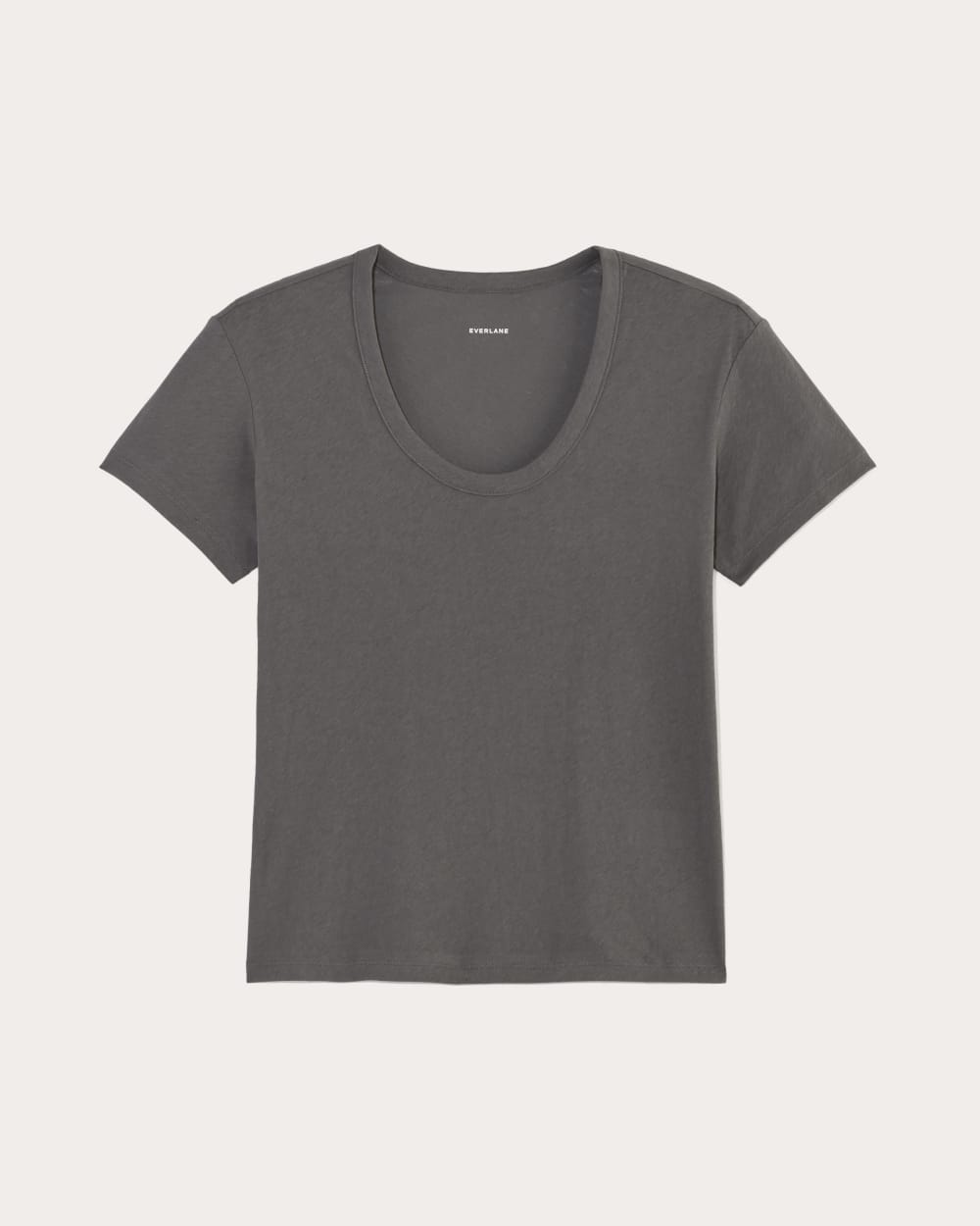 The Air Scoop-Neck Tee in Graphite — alternate view