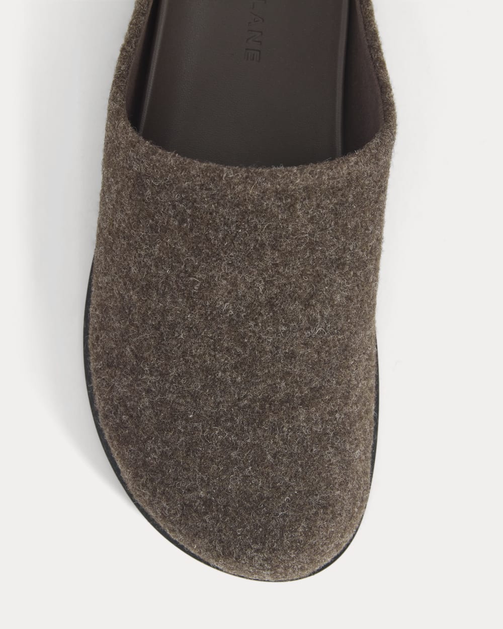 Wool Clog in Cocoa — detail view