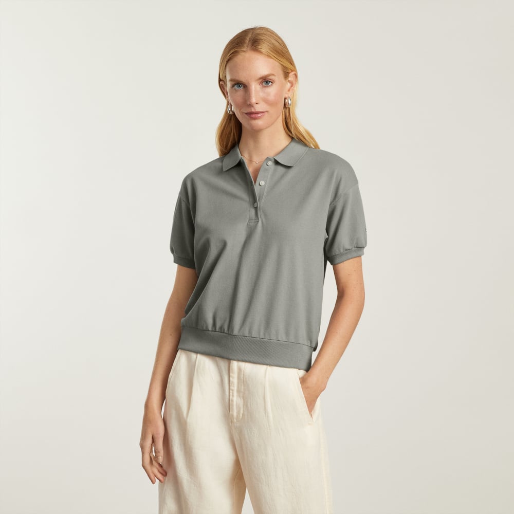 The Oversized Polo in Clay — alternate view
