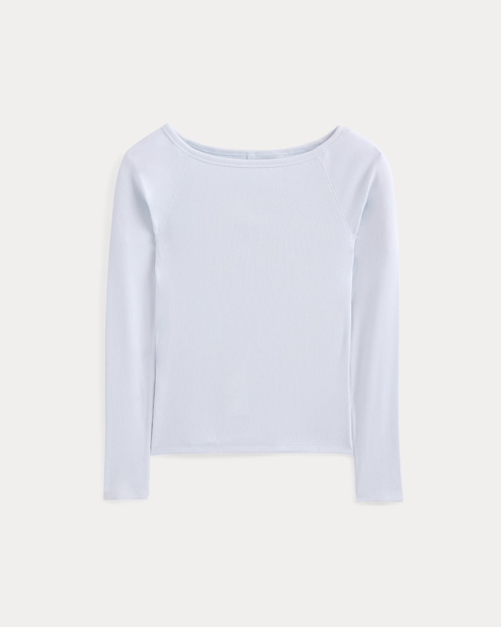 Luxe Rib Boatneck Top in Skywriting — alternate view