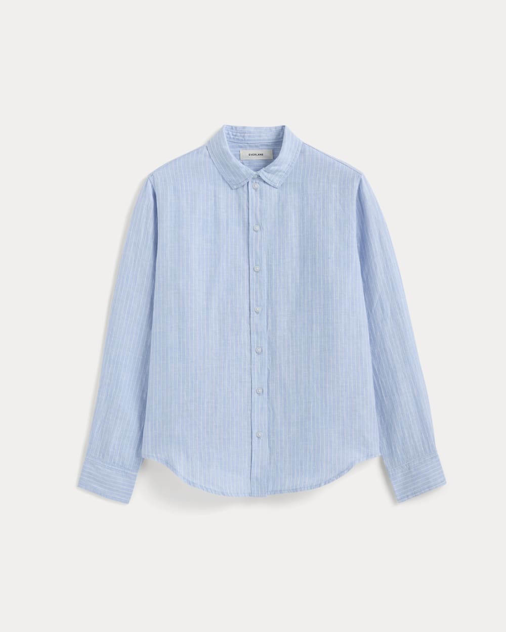 The Must-Have Shirt in Linen in Sky Blue / White — alternate view