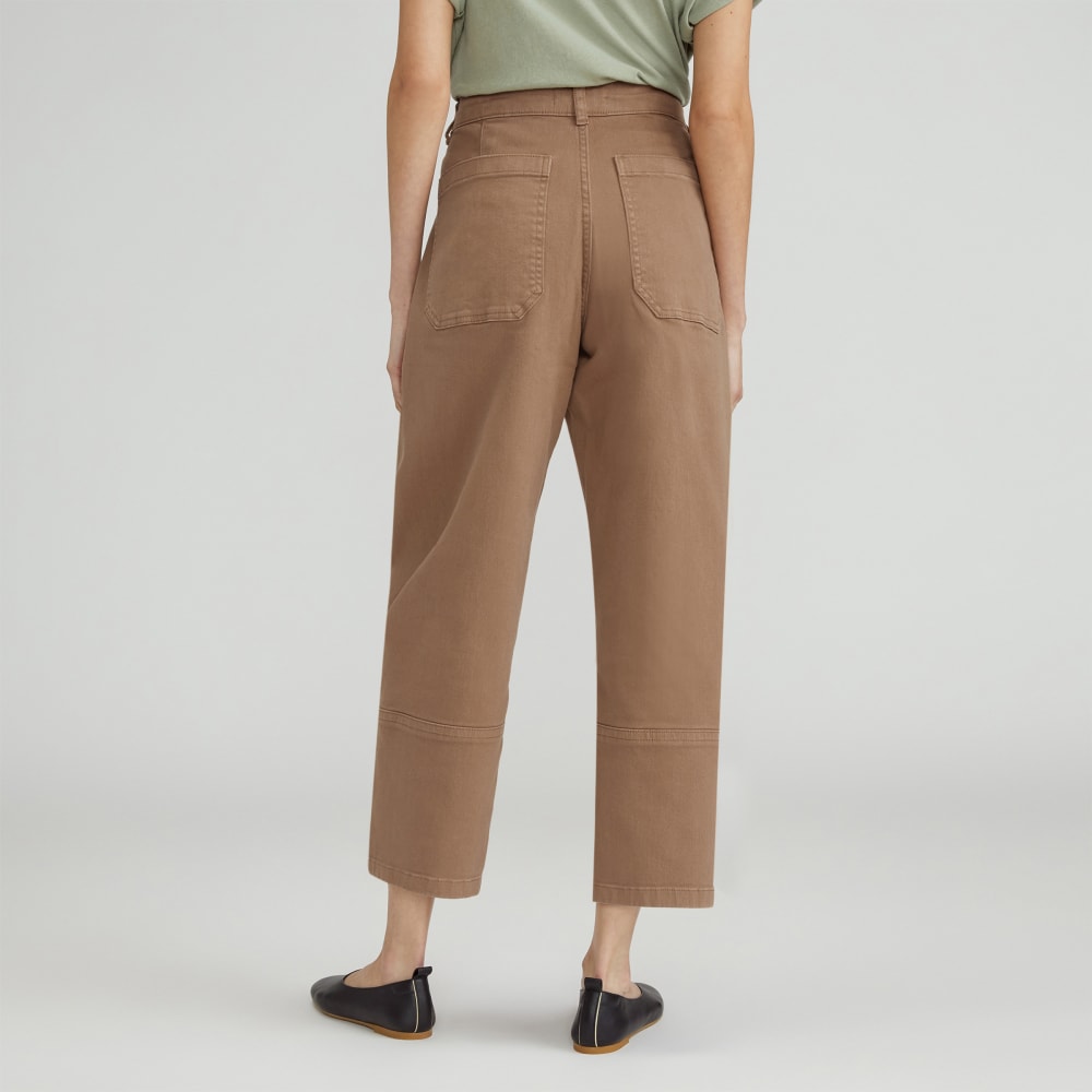 The Utility Barrel Pant in Toasted Coconut — detail view