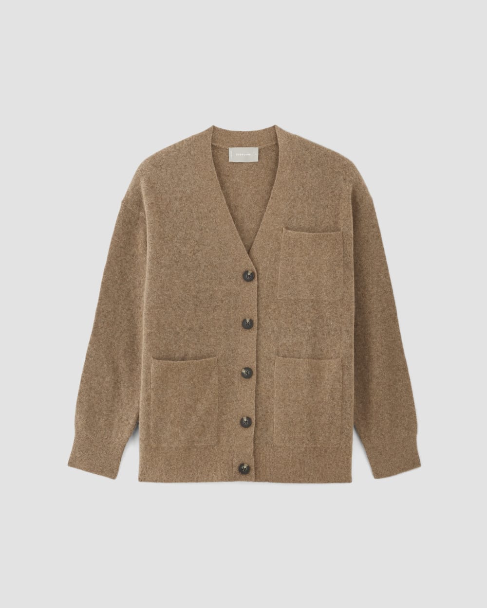 The Cozy-Stretch Relaxed Cardigan in Heathered Toasted Coconut — alternate view