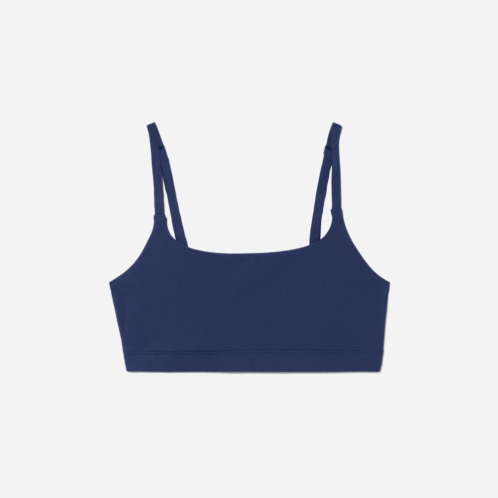 The Invisible Square-Neck Bralette in Ocean Cavern — alternate view