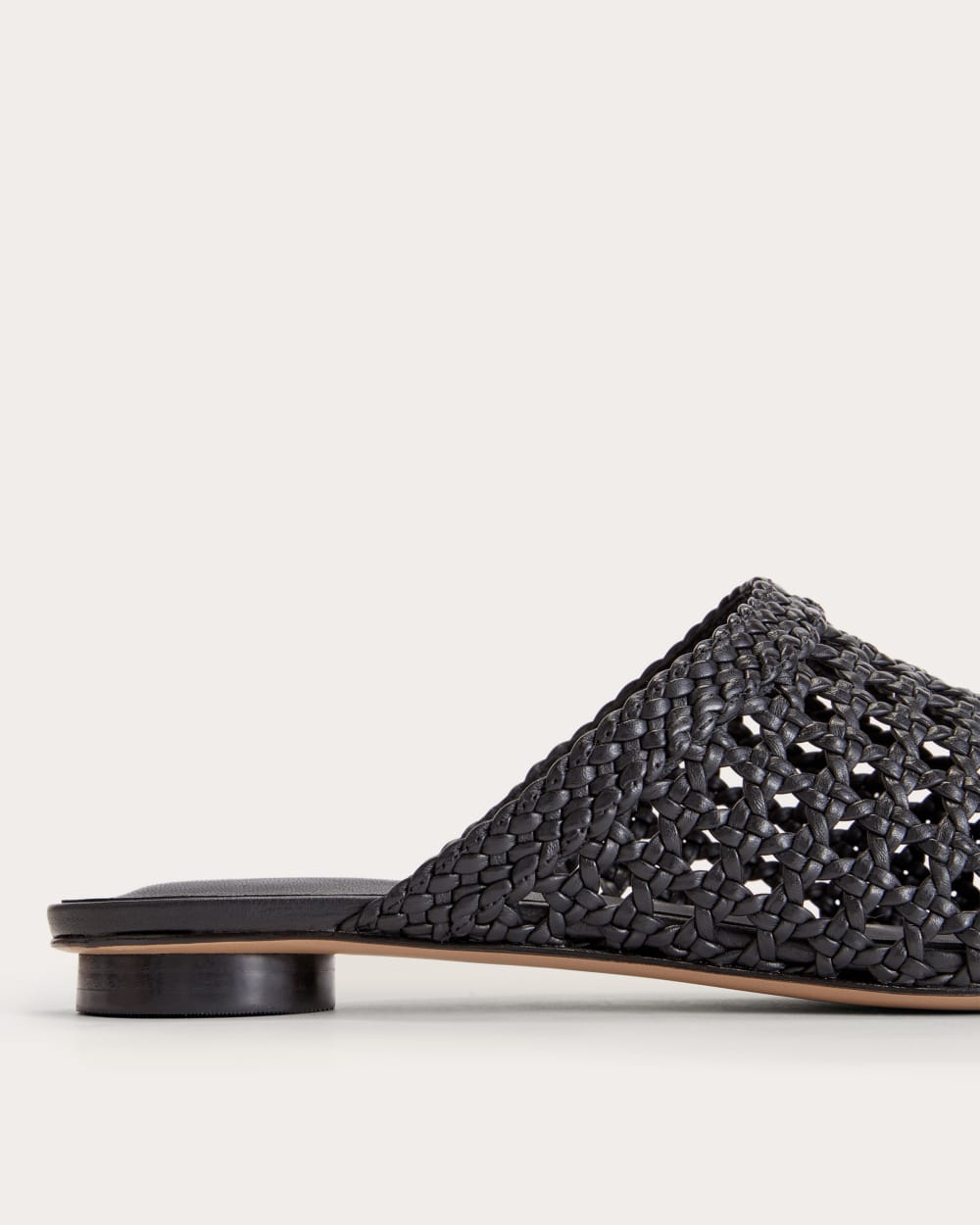 The Day Mule in Black Woven — detail view