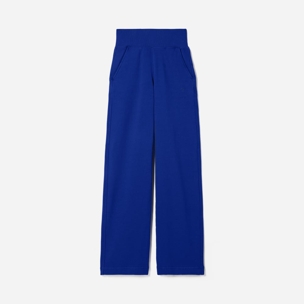 The Track High-Waist Pant in Cobalt — front view