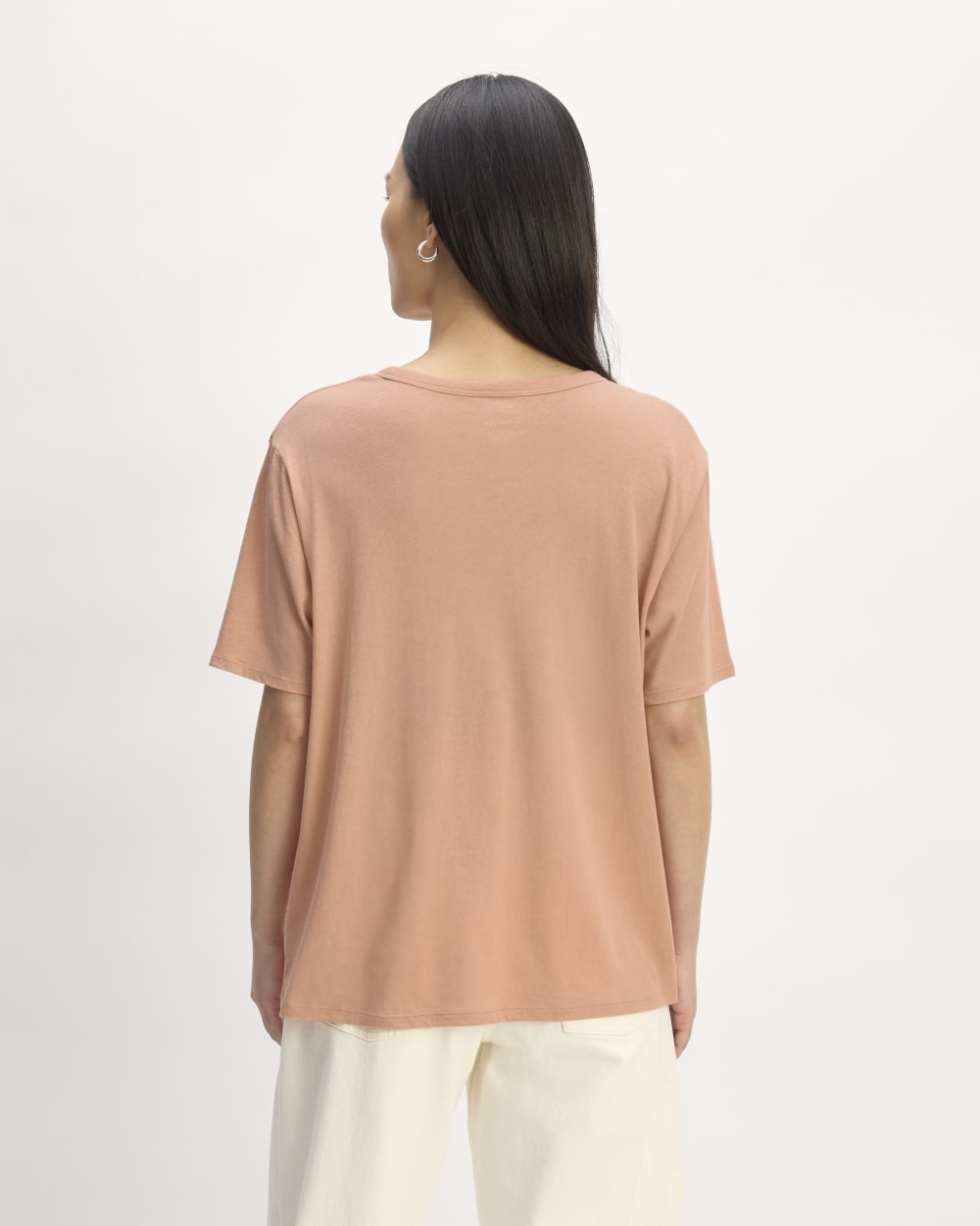 The Air Tee in Blush Pink — detail view