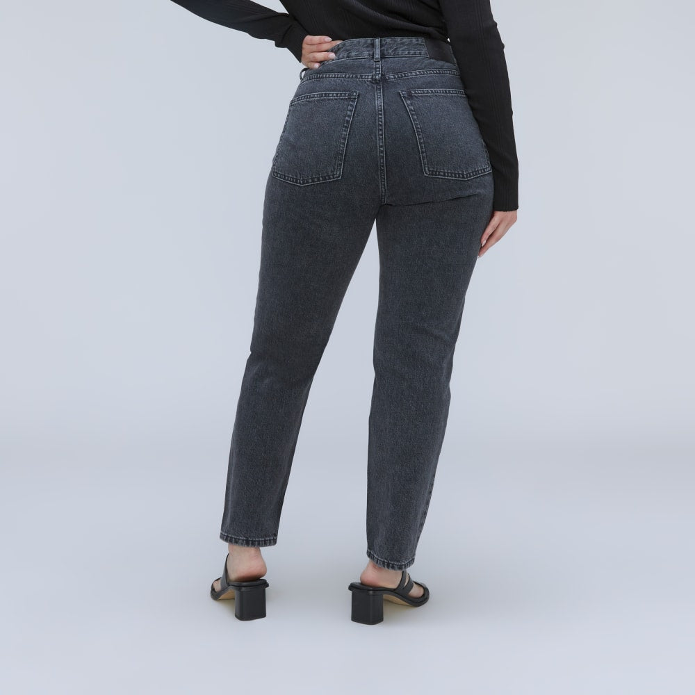 The '90s Cheeky Hourglass Jean in Washed Black — detail view