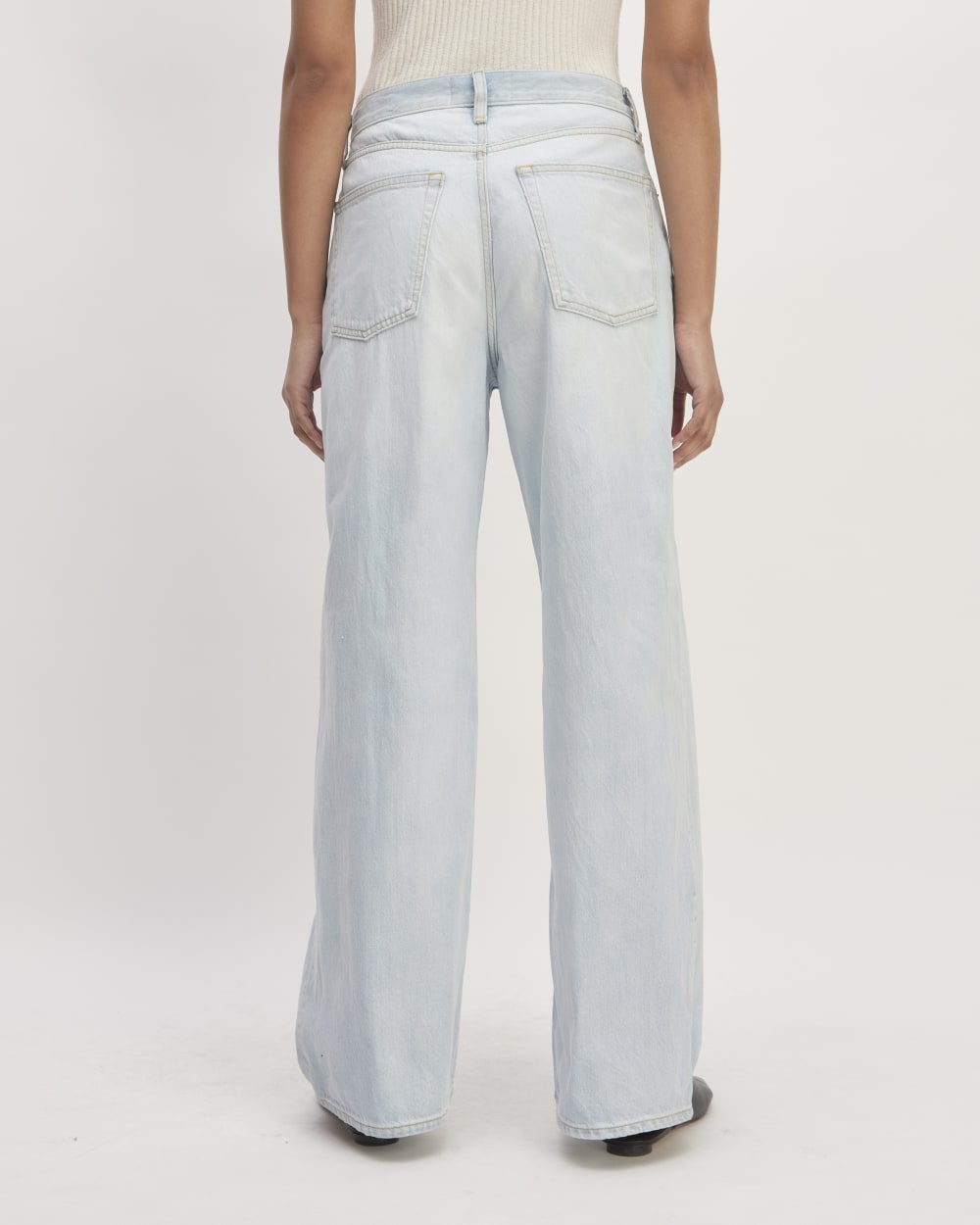 The Super Baggy Jean in Snowy Blue — detail view