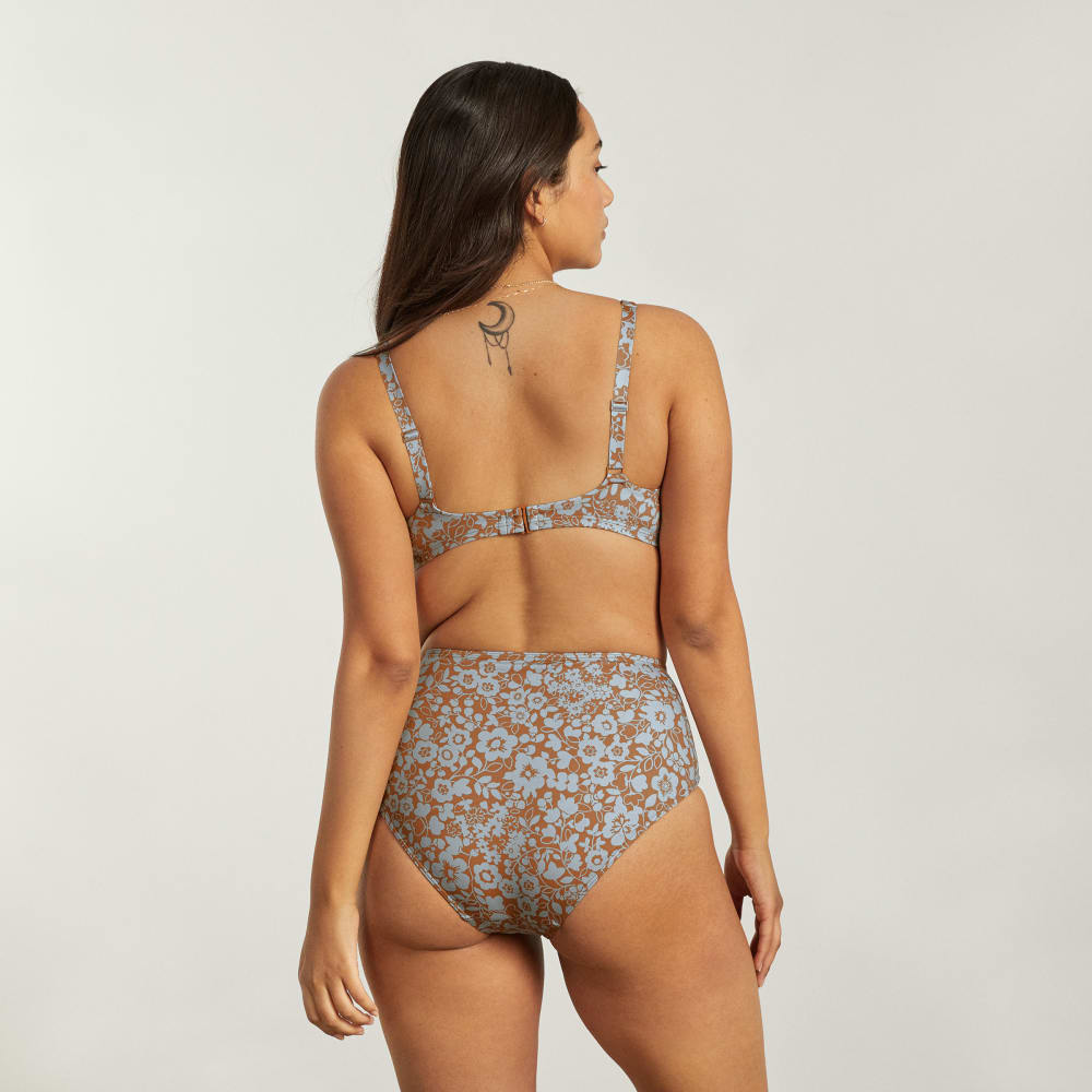 The High-Rise Hipster Bottom in Honey Floral — detail view