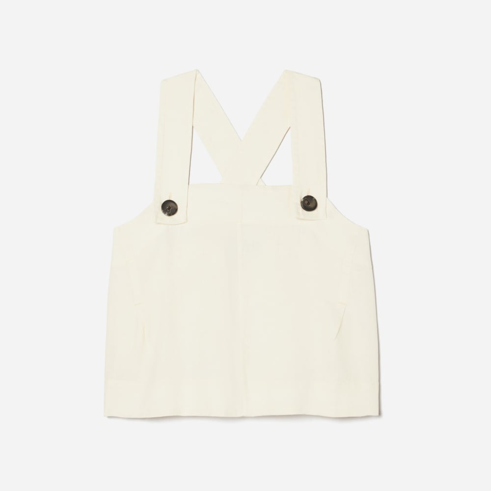 The Apron Linen Tank in Canvas — front view