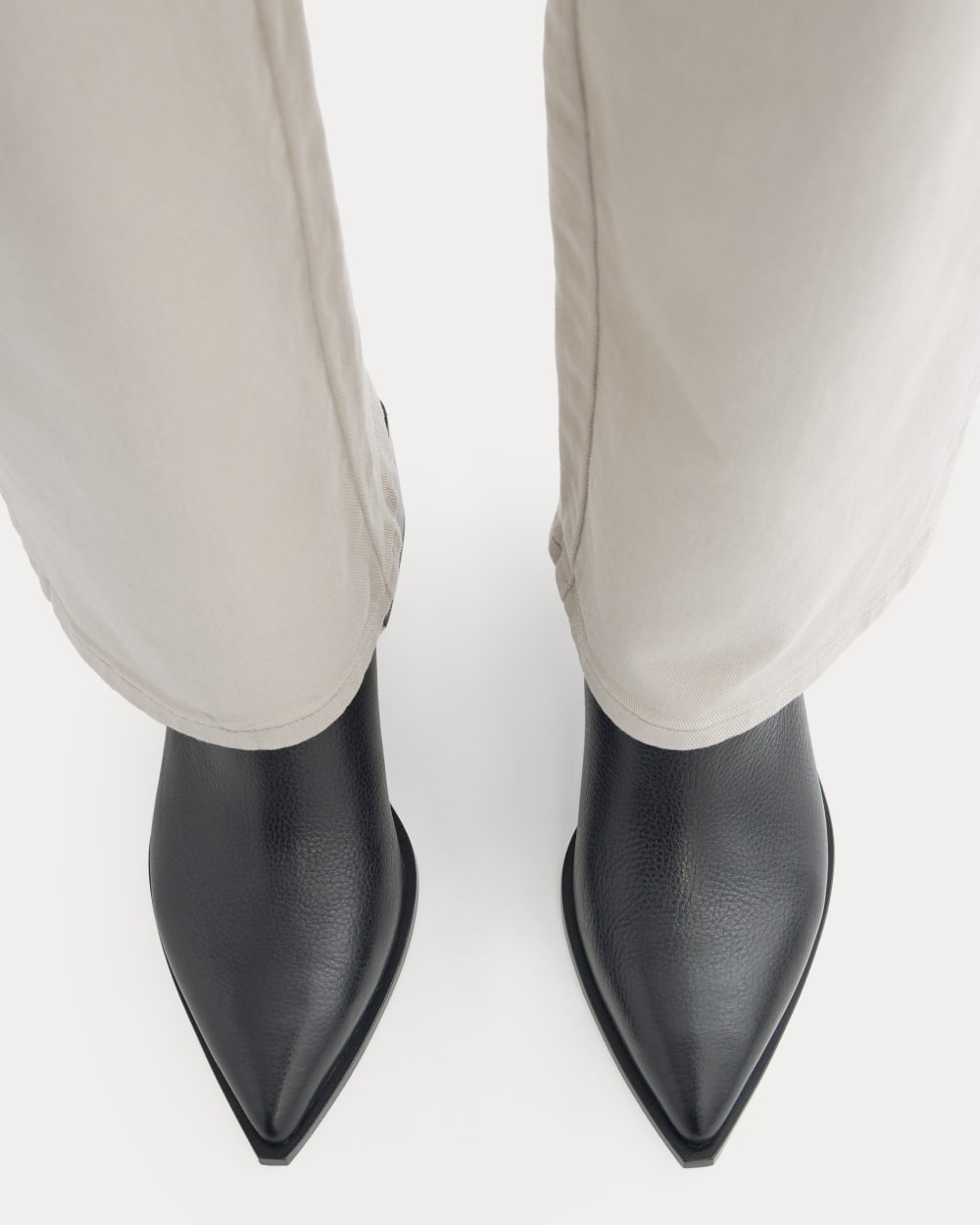 Studio Block Heel Boot in Black — detail view
