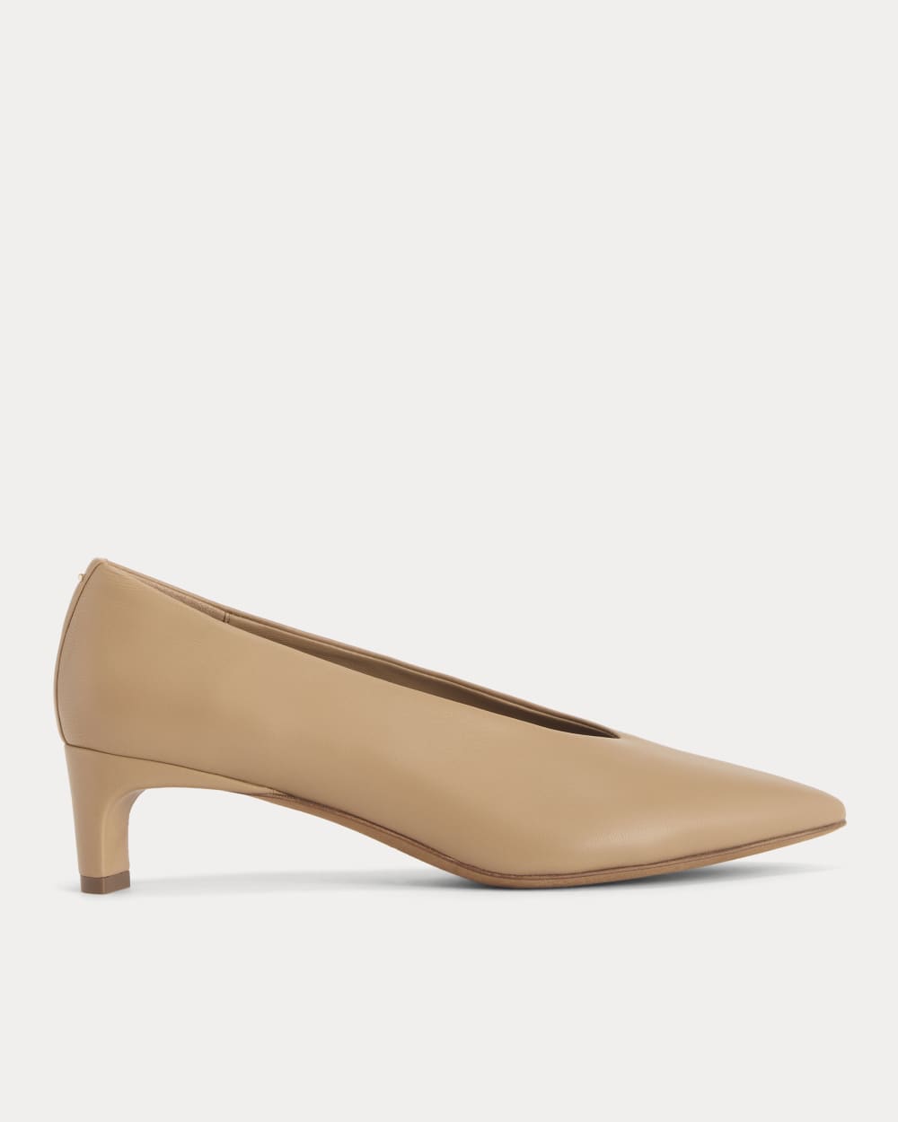 Made in Italy Almond-Toe Pump in Affogato — front view