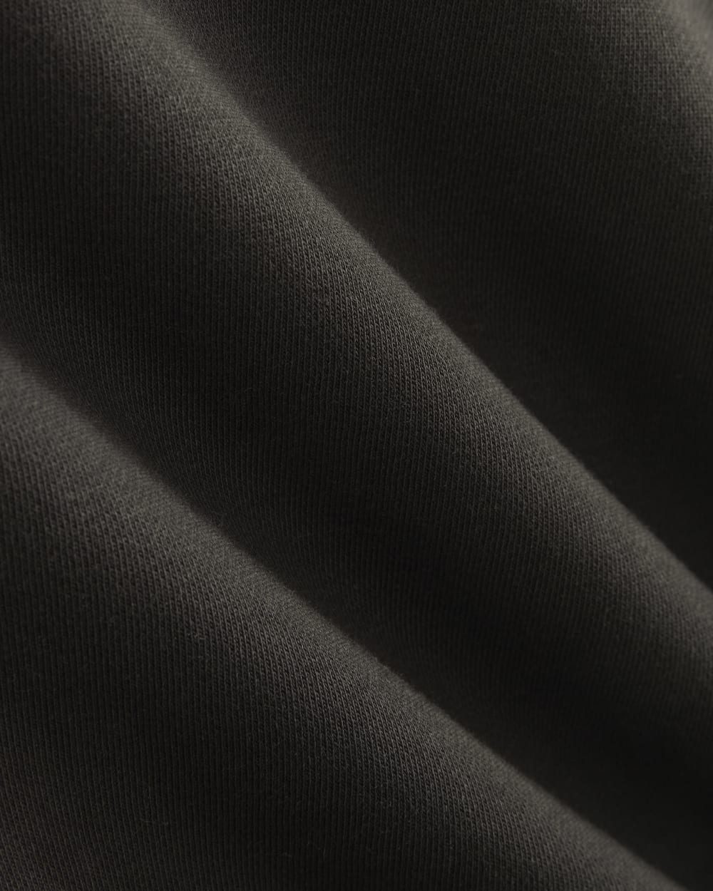 Luxe Fleece Turtleneck in Black — detail view