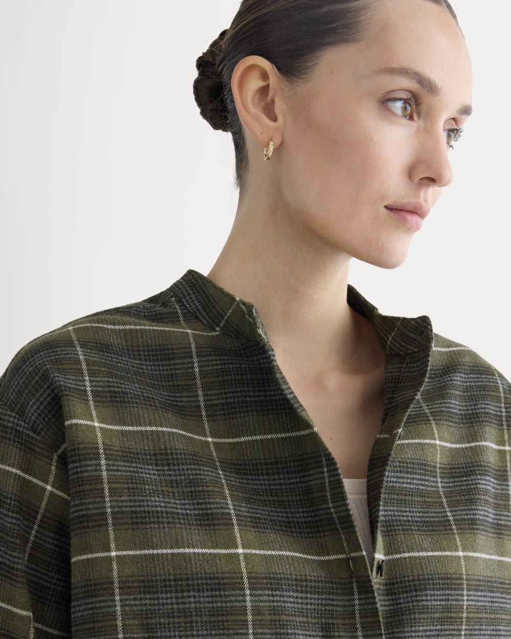 Flannel Shirt in Heather Beech — detail view