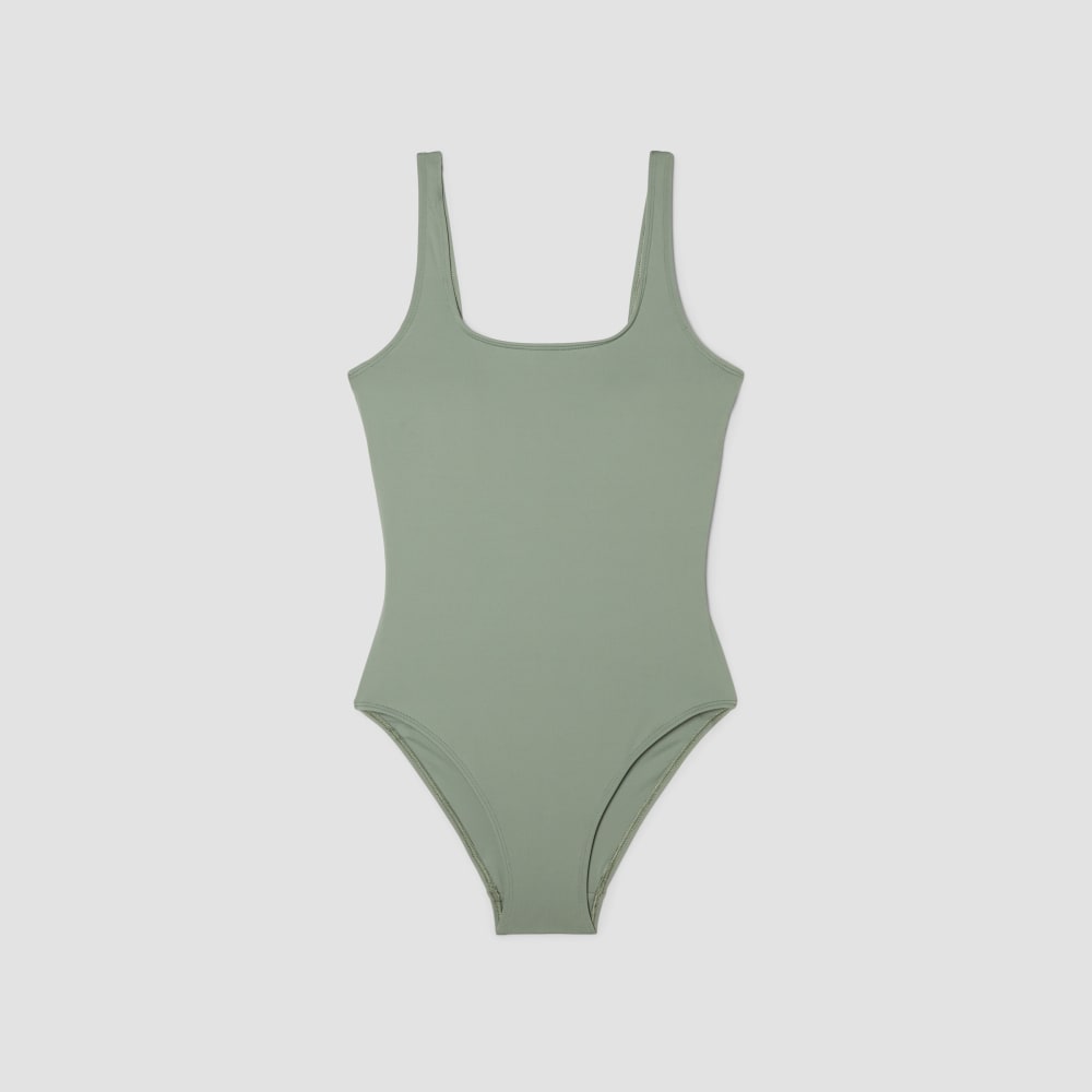 The Square-Neck One-Piece in Herb — alternate view