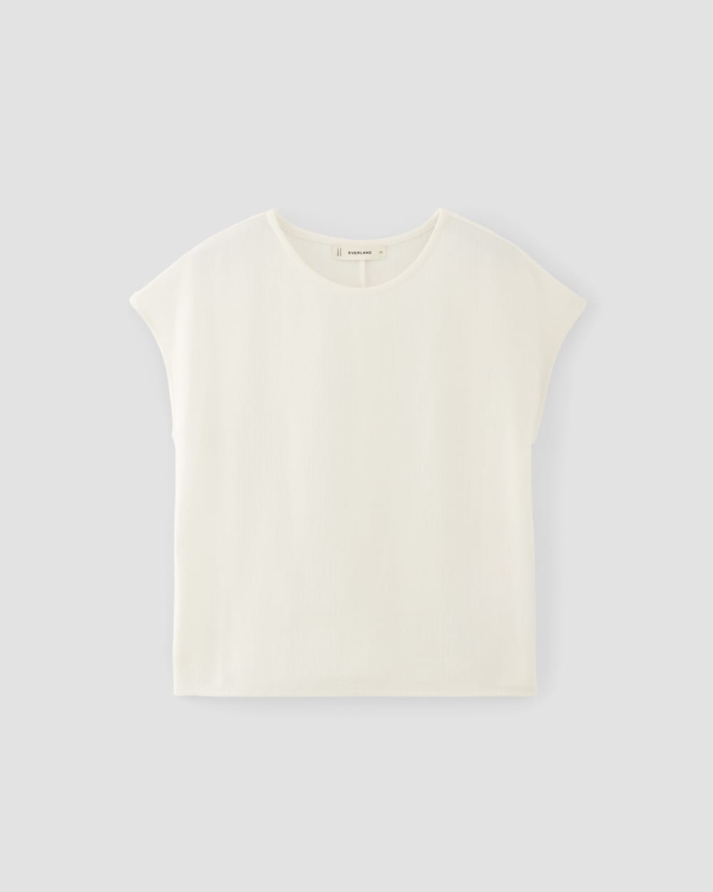 The Mini Jacquard Stripe Top in Bone — alternate view
