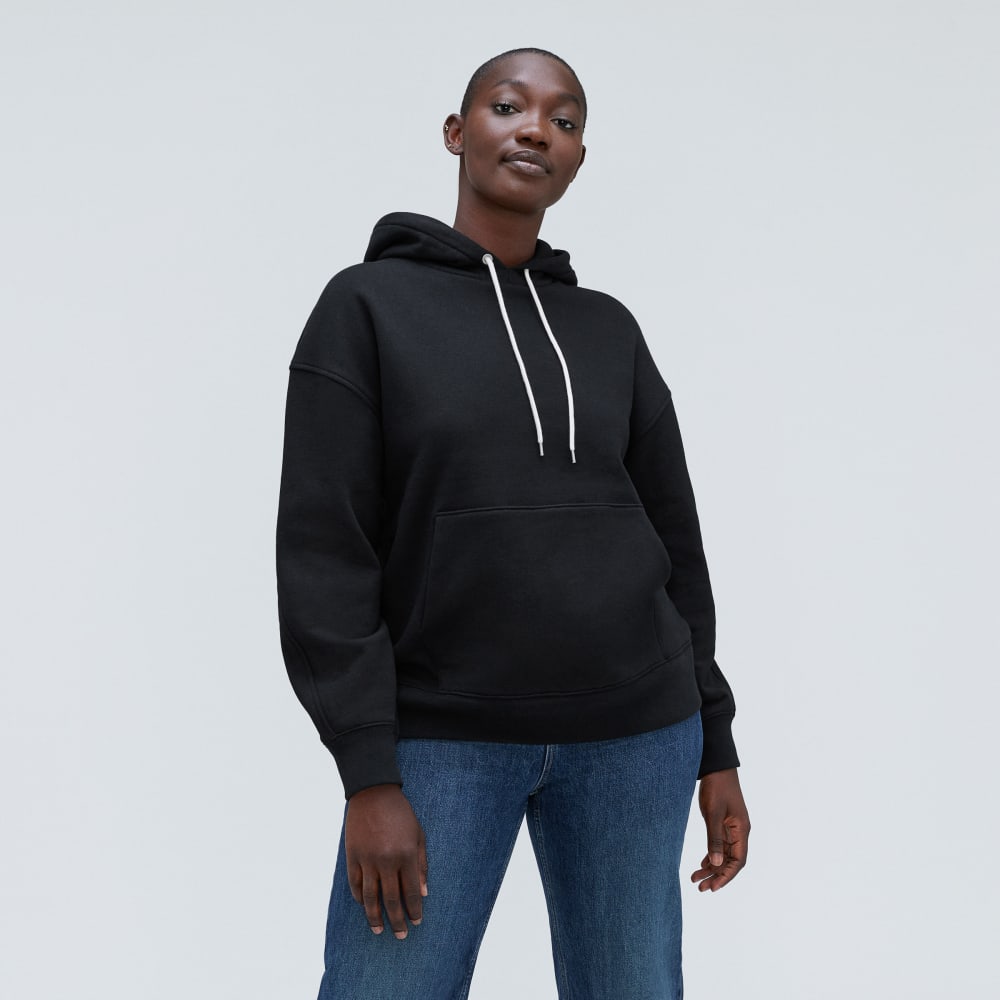 The Track Organic Cotton Popover in Black — front view