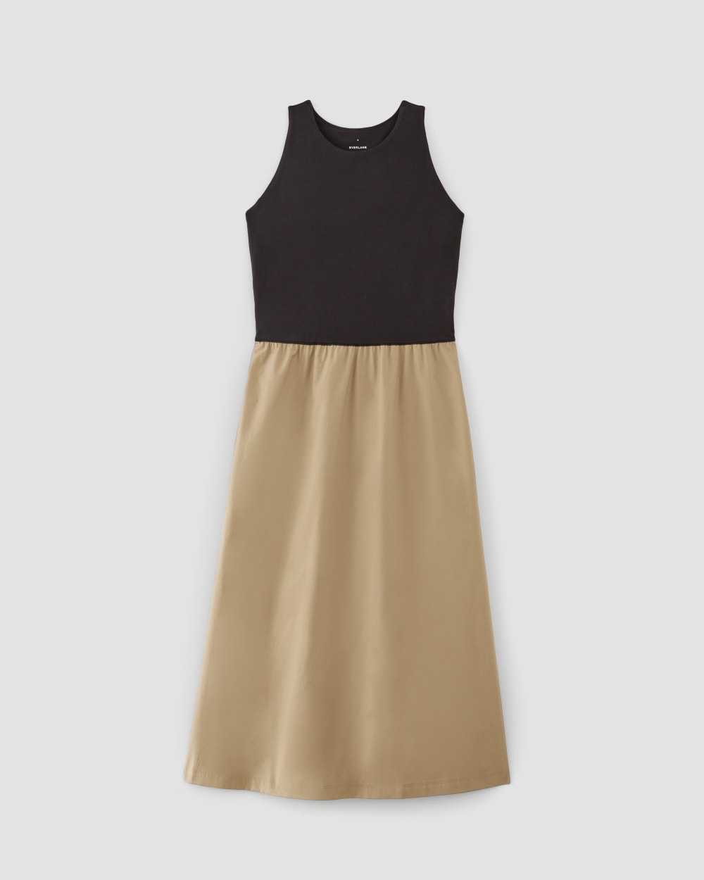 The Supima® High-Neck Riviera Dress in Black / Tiger's Eye — alternate view
