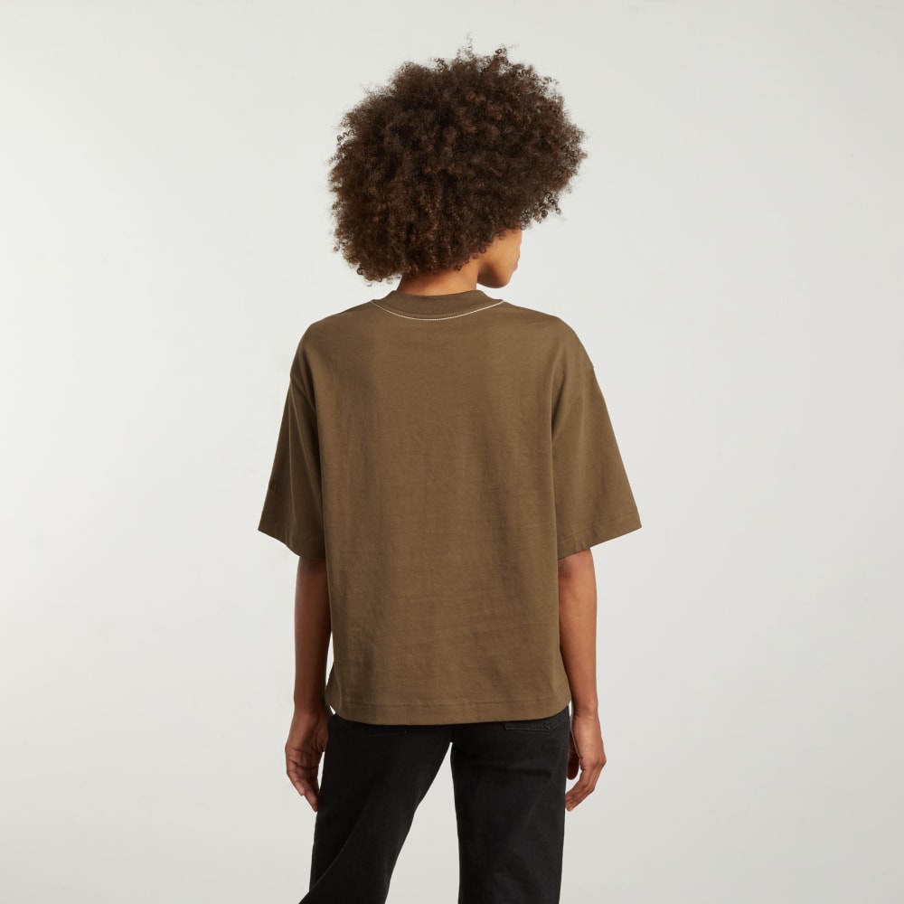 The Premium Weight Relaxed Tee in Beech — alternate view