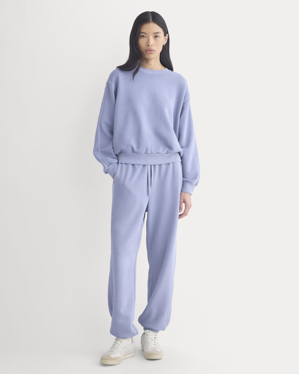 Lightweight Terry Jogger in Velvet Morning — front view