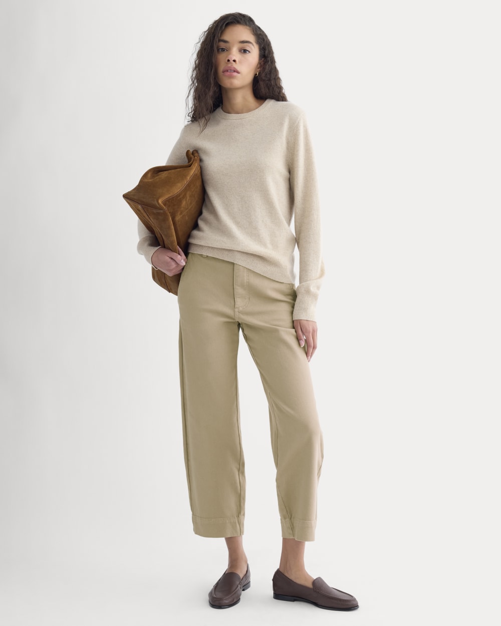 The Utility Straight-Leg Pant in Trench Coat Khaki — front view