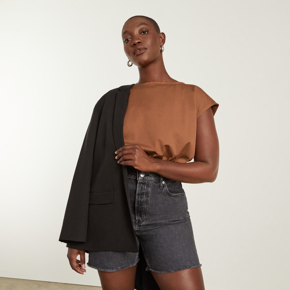 The Bubble Top in Tawny Brown — detail view