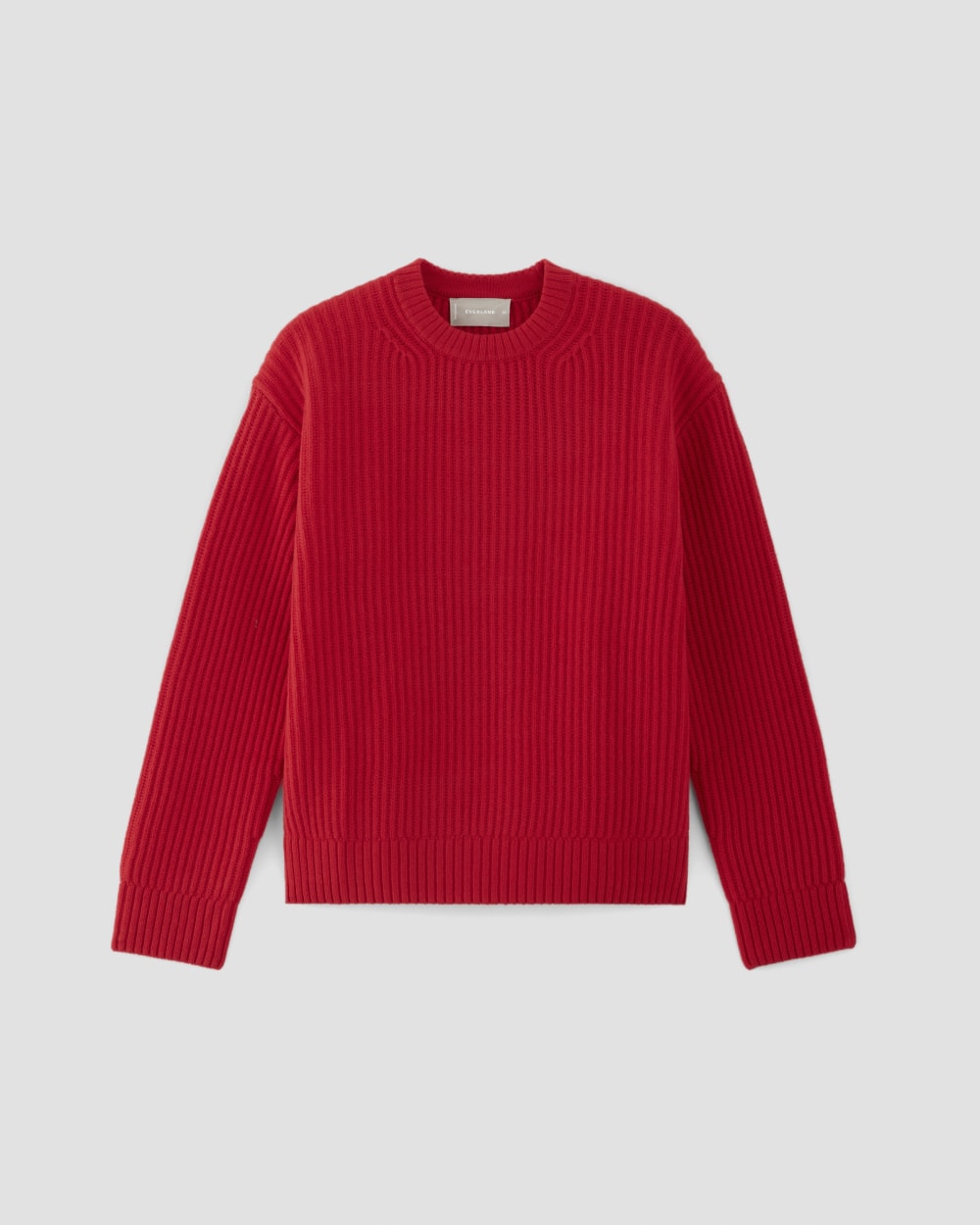 The Oversized Crew in Luxe Merino in Classic Red — alternate view