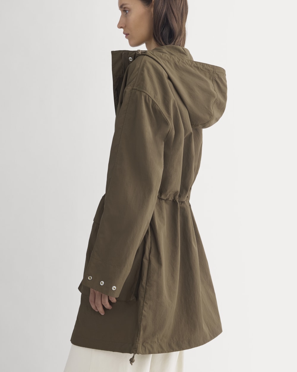 Oversized Parachute Parka in Beech — detail view