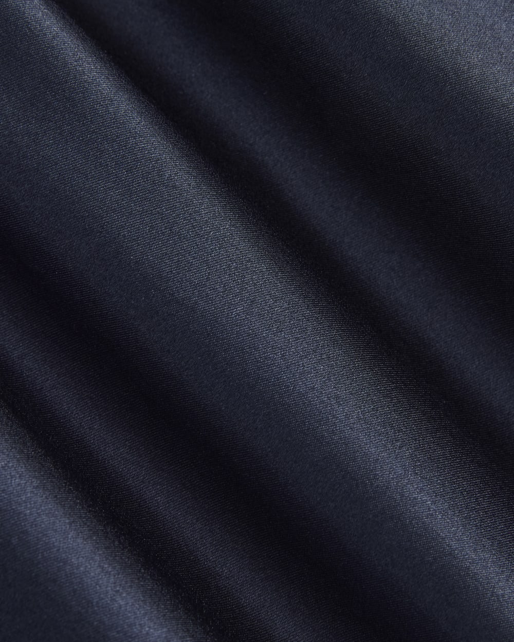 Slip Dress in Silk Charmeuse in Navy — detail view