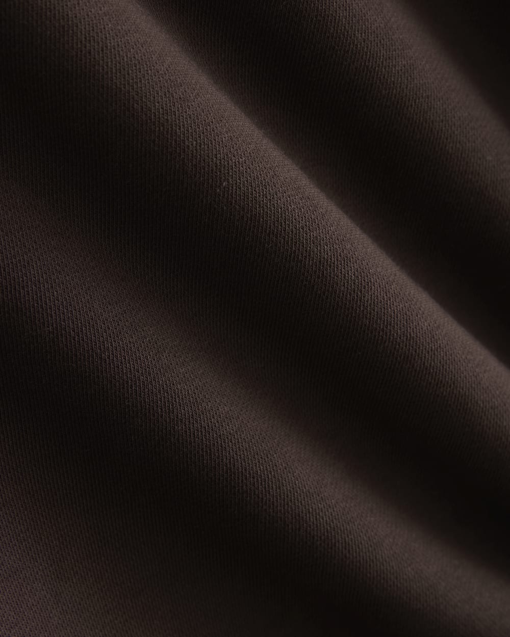 Cropped Luxe Fleece Hoodie in Dark Chocolate — detail view
