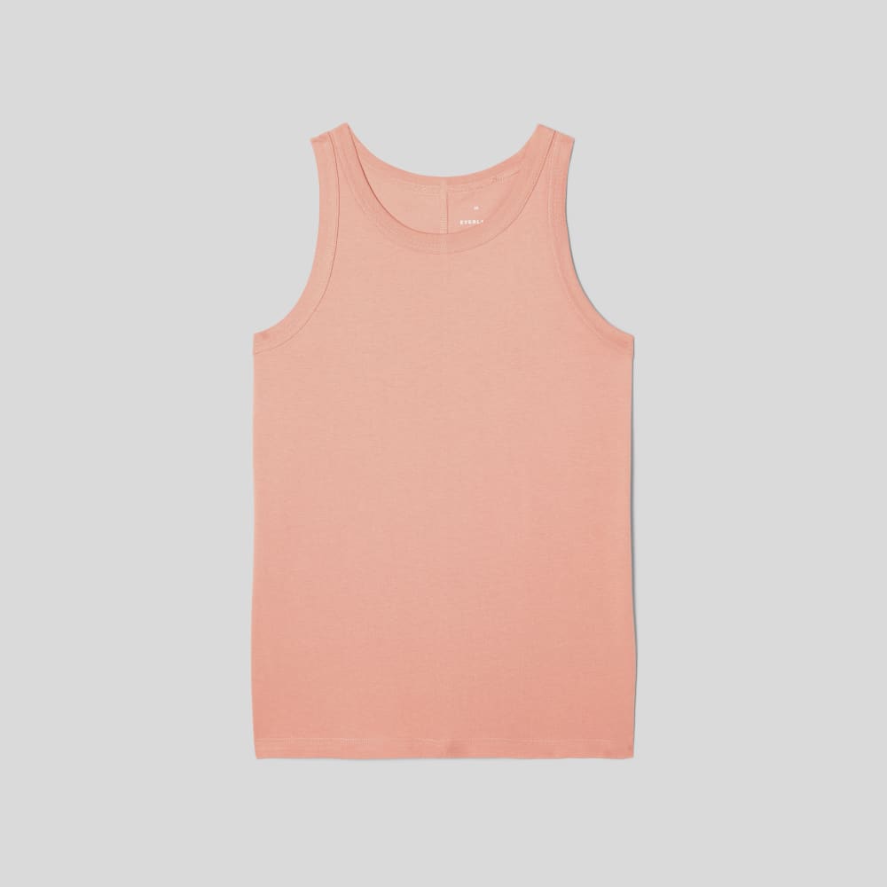 The Tank in Essential Cotton in Light Rose — alternate view