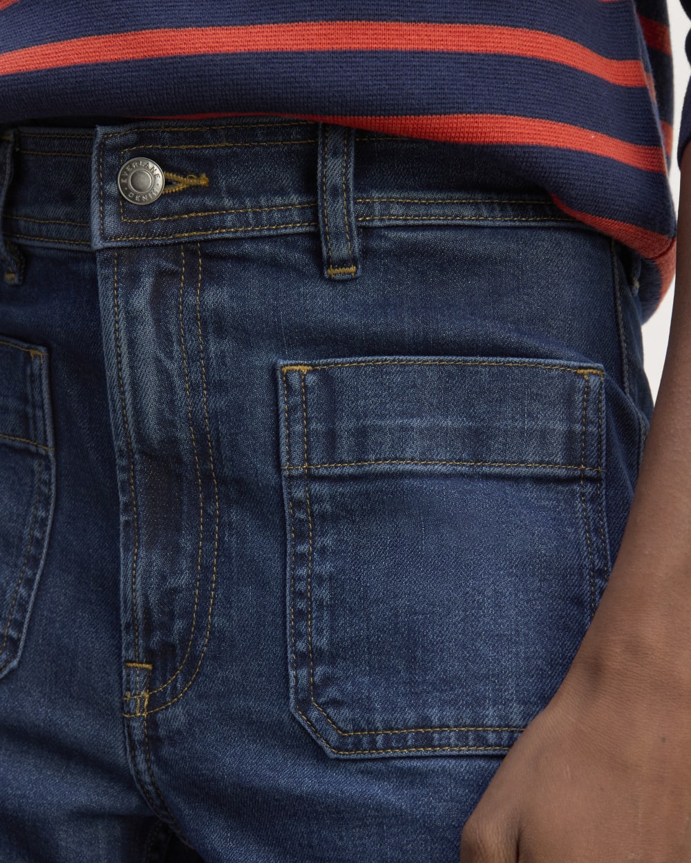 The '70s Wide Jean in Indigo Rinse — detail view