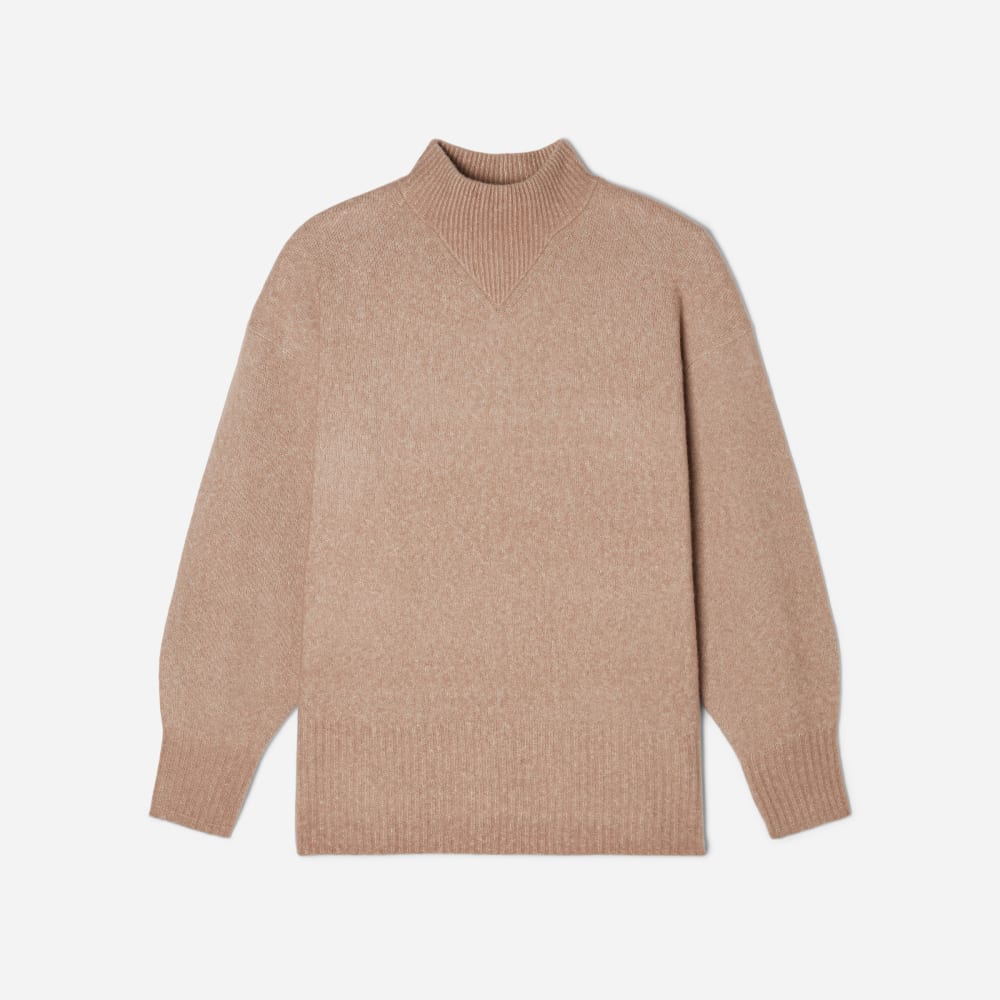 The Cozy-Stretch Pullover in Taupe Grey — alternate view