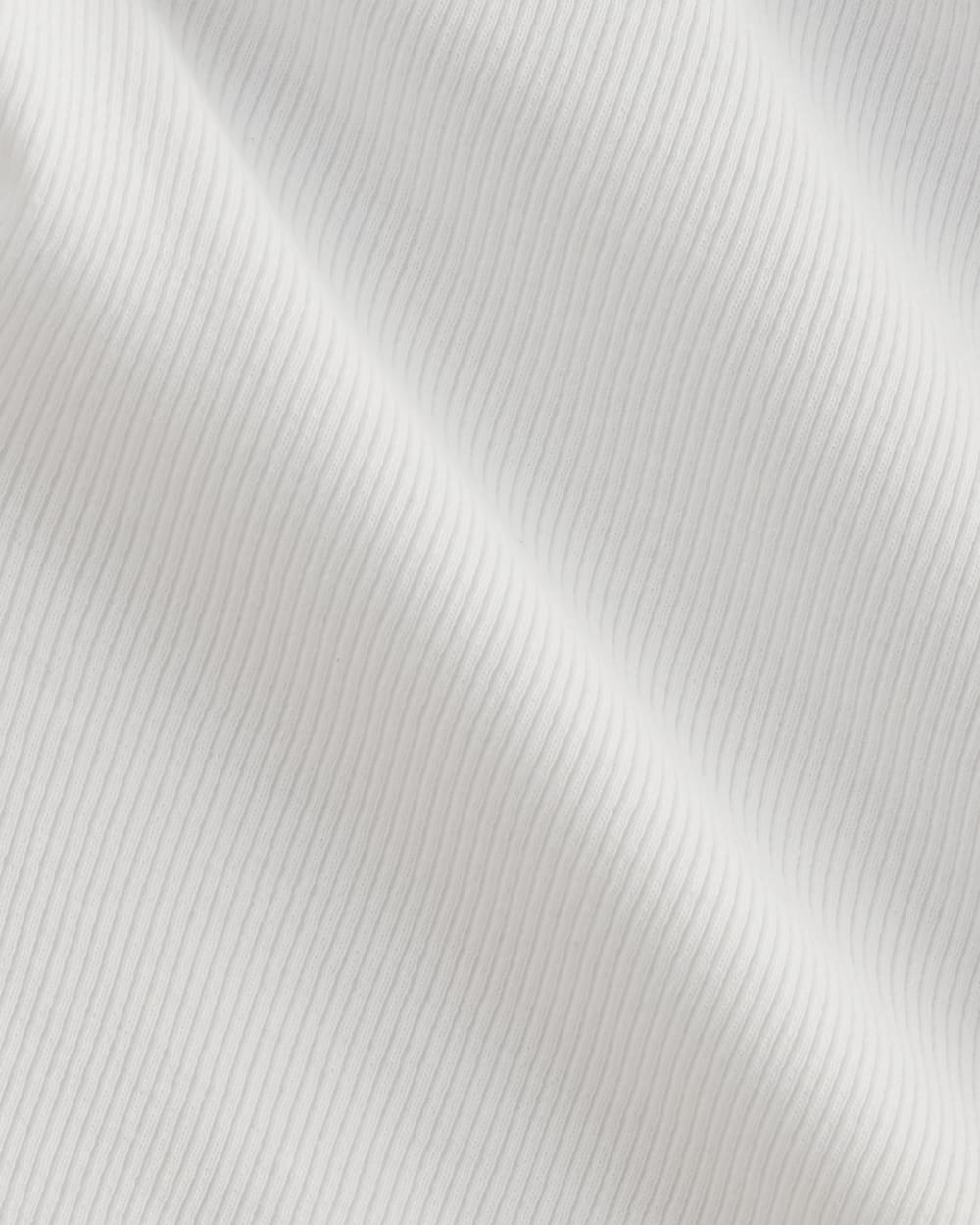 The Luxe Rib Crew in White — detail view