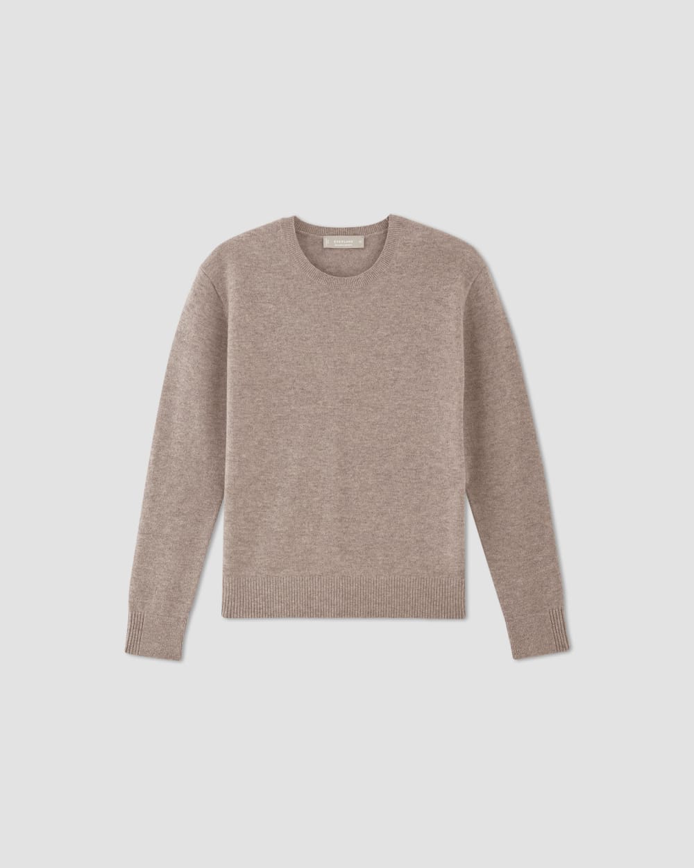 The Classic Crew in Cashmere in Toasted Sesame — alternate view