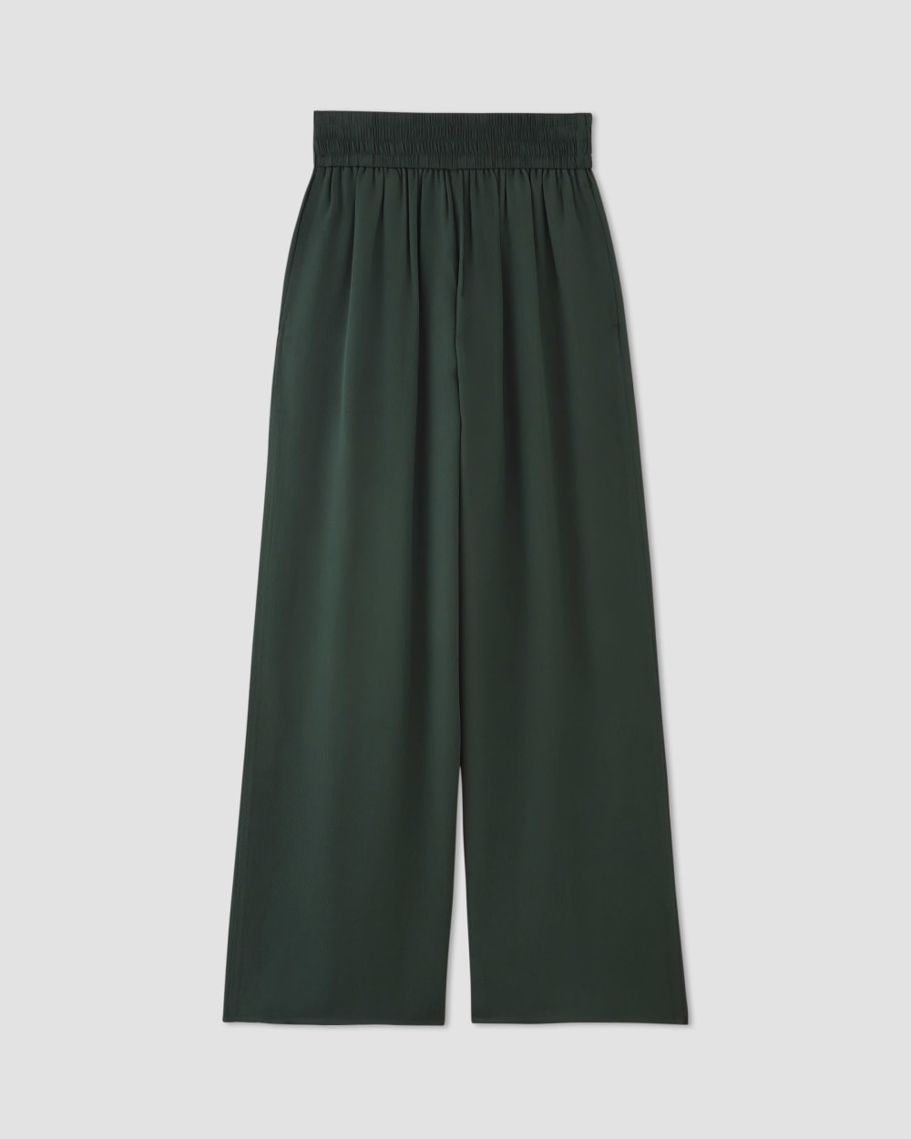 The Satin Pull-On Pant in Scarab — alternate view