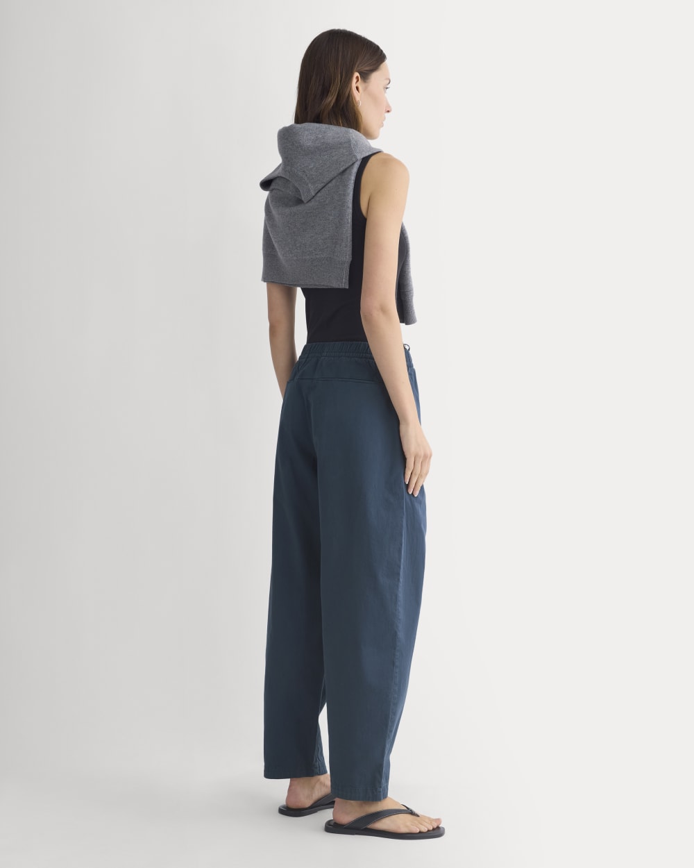 Pull-On Balloon Pant in Midnight Navy — detail view