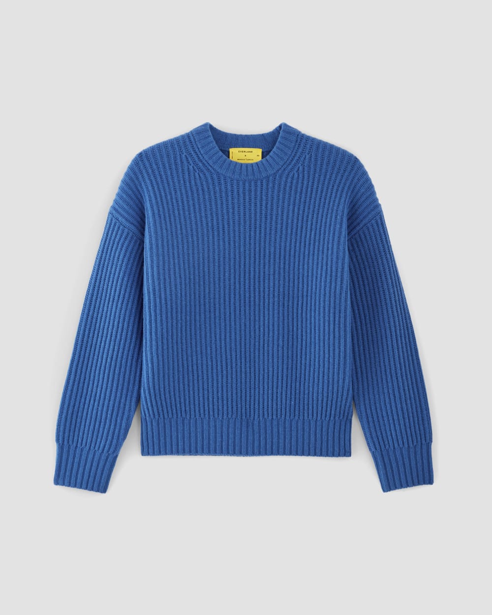 The Everlane x Marques' Almeida Oversized Cashmere Crew in Lapis Blue — alternate view