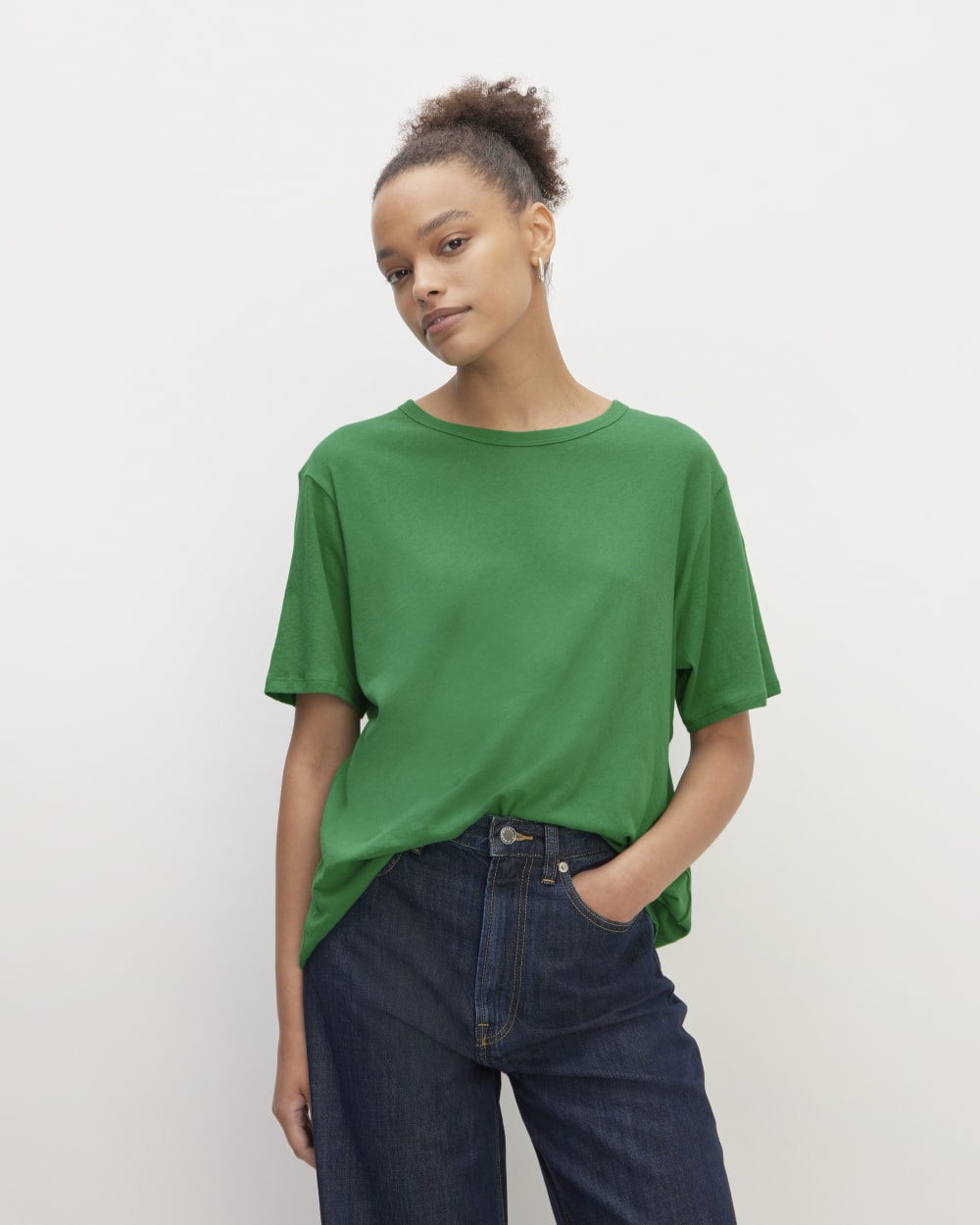 The Air Tee in Grass Green — front view