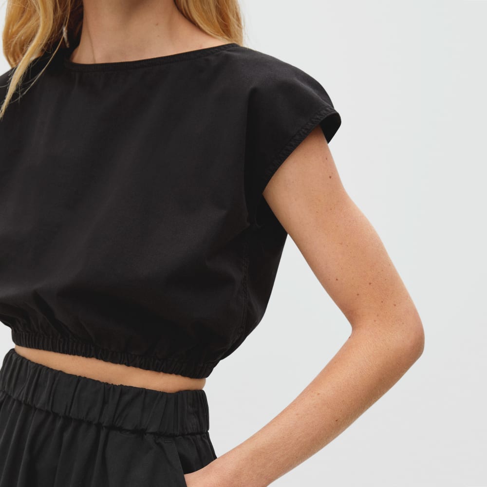 The Bubble Top in Black — detail view