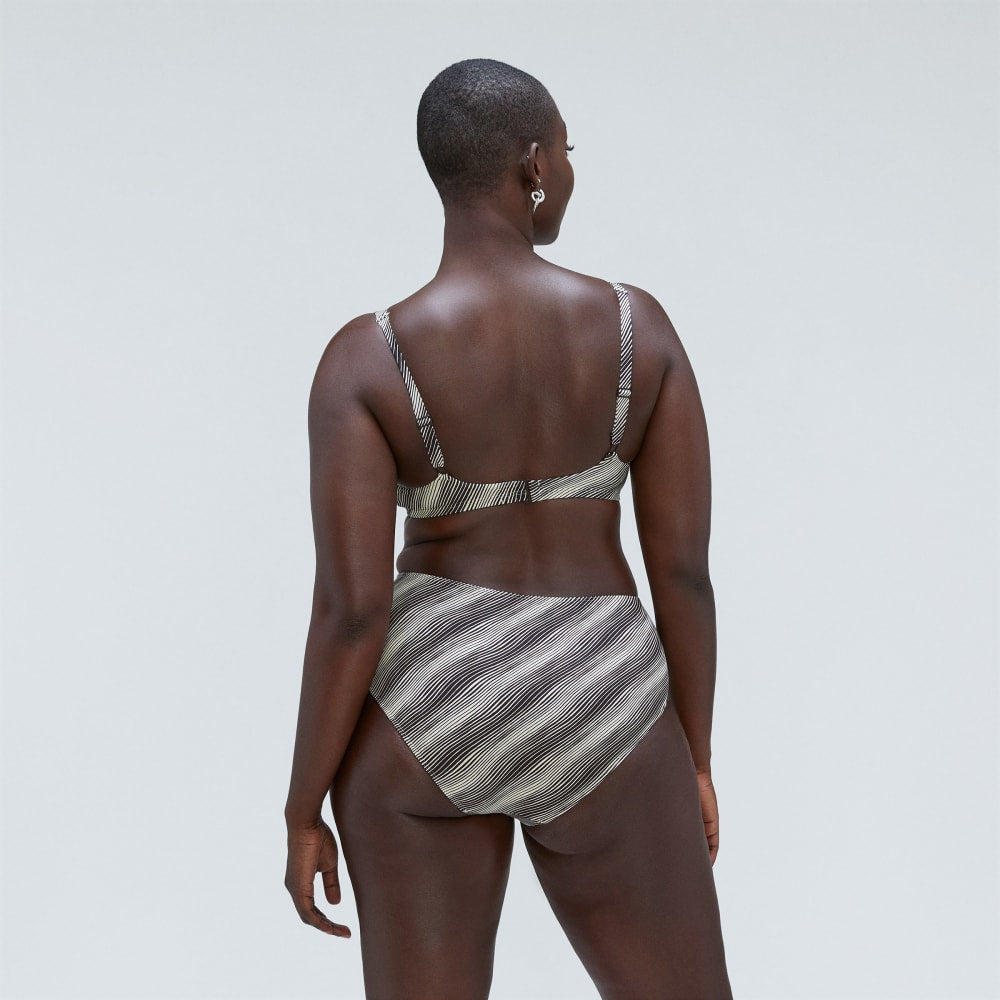 The High-Rise Hipster Bottom in Black / Canvas — detail view