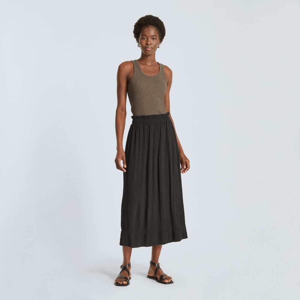 The Naia™ Ripple Skirt in Black — detail view
